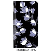 らくらくスマートフォン me F-03K 薄型デザインPUレザーケース「Design+」  Flower ブラック LP-F03KLD08