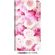 らくらくスマートフォン me F-03K 薄型デザインPUレザーケース「Design+」  Flower ピンク LP-F03KLD11