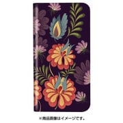 らくらくスマートフォン me F-03K 薄型デザインPUレザーケース「Design+」  Flower アート LP-F03KLD12
