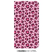 らくらくスマートフォン me F-03K 薄型デザインPUレザーケース「Design+」  豹柄 ピンク LP-F03KLD20