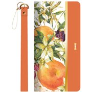 らくらくスマートフォン me F-03K フルーツ柄PUレザーフラップケース「FRUIT FLAP」オレンジ LP-F03KLPFC