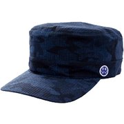 EDWC1848 EVALETカモ柄サッカーワークキャップ メンズ ネイビー フリー（56～60cm）
