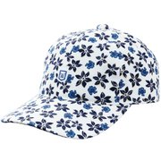 EDC1848D フラワープリント鹿の子キャップ メンズ ホワイト フリー（56～60cm）
