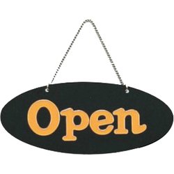 UA3021-1 プレート Open-Closed 両面 240x100x2mm 鎖付き [サインプレート]
