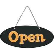 UA3021-1 プレート Open-Closed 両面 240x100x2mm 鎖付き [サインプレート]