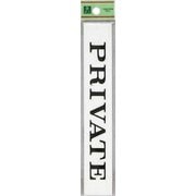 UP318-8 プレート PRIVATE 30x180x22mm テープ付き [サインプレート]