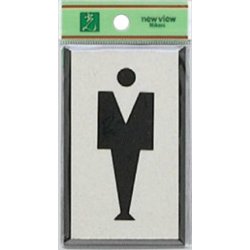 PL320-1 プレート 男マーク 100x60x3mm テープ付き [サインプレート]