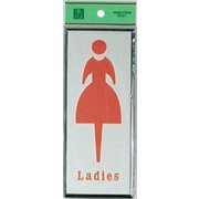 PL340-2 プレート ladies 200x800x3mm テープ付き [サインプレート]