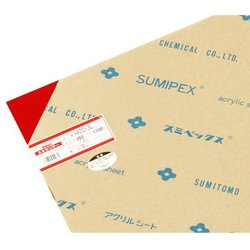 樹脂素材 A400-3L アクリル板 650x1100x3mm 赤透明