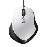 有線マウス NEO FIT(ネオフィット) USB接続式 BlueLED 5ボタンタイプ エルゴノミクス形状 ボタン割当 速度切替 静音 Sサイズ ホワイト BSMBU518SWH