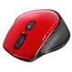 ワイヤレスマウス NEO FIT（ネオフィット） 無線（2.4GHz）接続式 BlueLED 5ボタンタイプ 電池式 エルゴノミクス形状 ボタン割当 速度切替 静音 Sサイズ レッド BSMBW518SRD