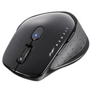 ワイヤレスマウス NEO FIT(ネオフィット) 無線(2.4GHz)接続式 BlueLED 5ボタンタイプ 電池式 エルゴノミクス形状 ボタン割当 速度切替 静音 Mサイズ ブラック BSMBW518MBK