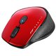 ワイヤレスマウス NEO FIT（ネオフィット） 無線（2.4GHz）接続式 BlueLED 5ボタンタイプ 電池式 エルゴノミクス形状 ボタン割当 速度切替 静音 Mサイズ レッド BSMBW518MRD