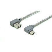 Type-c L型コネクタ ケーブル 0.5m シルバー FUSB-YCAL85SV