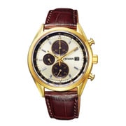 CITIZEN COLLECTION(シチズンコレクション) エコ・ドライブ 1/5秒 クロノグラフ カーフレザーバンド ゴールド CA0452-01P