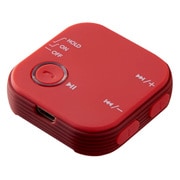 オーディオレシーバー Bluetooth4.1 クリップ付 レッド GH-BHRC-RD