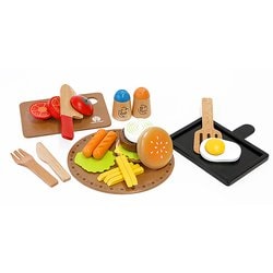 G05-1173 [はじめてのおままごと 洋食屋さんセット 木製玩具 マグネット 3歳～]