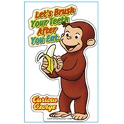 キュリアス・ジョージ ステッカー 歯をみがこう！ CGST-007