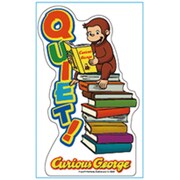 キュリアス・ジョージ ステッカー 静かにしよう！ CGST-009