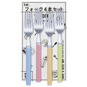 フォーク L 4本セット ドット柄 FA5176