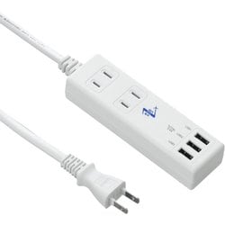 VFC34A2AC3U [国内海外兼用タップ 2個口+USB3ポート 3.4A 1m]