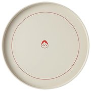お盆・トレー 縁起もの 9.0丸盆 おかめ 朱