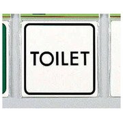 E510-34 [プレート TOILET 100x100x2mm テープ付き]