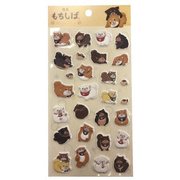 忠犬もちしば ぷっくりシール イエロー [W10×Ｈ20.5cm]