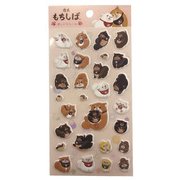 忠犬もちしば ぷっくりシール ピンク [W10×Ｈ20.5cm]