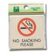 LG616-14 [プレート 禁煙 NO SMOKING PLEASE 真鍮 60x60x1mm テープ付き]