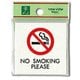 UP660-4 [プレート NO SMOKING PLEASE 60x60x2mm テープ付き]