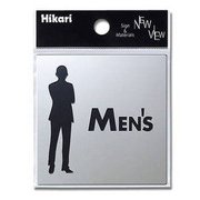 KS778-4 [プレート 男Mens ステンレス 70x70x0.8mm テープ付き]