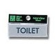 Y810-8 [プレート ヨコ型 TOILET 25x80x2mm テープ付き]