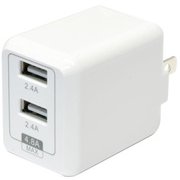 USB充電器 cubeタイプ 248 ホワイト CUBEAC248WH
