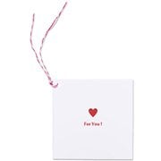120×160mm Photo Gift Tag KF WH ハート