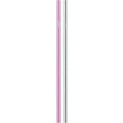 ピンク&シルバーアルミストロー24cm2本入 AST2S