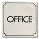 FS893-11 [プレート OFFICE ステンレス 80x80x1mm テープ付き]