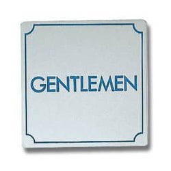 KS895-1 [プレート GENTLEMEN ステンレス 80x80x1mm テープ付き]