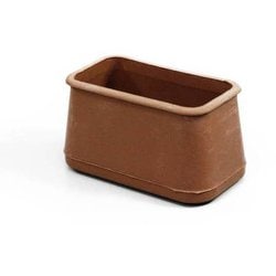 硬質フェルト付き フリーサイズ脚キャップ 茶 28x56～35x63x35mm 9FF-3563C