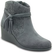 Crocs Leigh Suede Mix Bootie W SltGry W6 204676-0DA