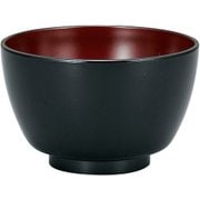 汁椀 汁椀 420ml 駒型 黒
