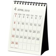 CLT43-B-01 [卓上カレンダー A6 2018年4月始まり アイボリー]