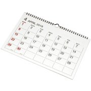 CLD43-A4-01 [壁掛カレンダー A4 2018年4月始まり アイボリー]