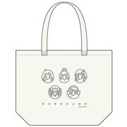 ゆるキャン トートバッグ ミニマルアイコン柄白 [キャラクターグッズ]