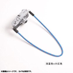 カメラストラップ 95cm スカイブルー/赤 DCS-005219