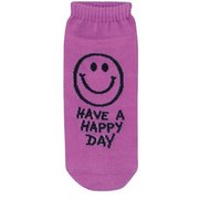 155159 [アンクルソックス レディース Have a happy day パステルパープル]