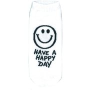 155166 [アンクルソックス レディース Have a happy day ホワイト]