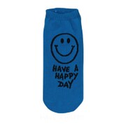 アンクルソックス メンズ Have a happy day ブルー 153209