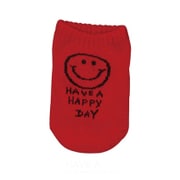 アンクルソックス ベビー Have a happy day レッド 154046