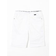 3SJ02S-WH-LL [18SS メンズ ノータックショートパンツ LLサイズ ホワイト]